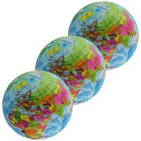 4x Wereldbol/aarde/globe antistress balletje 7 cm