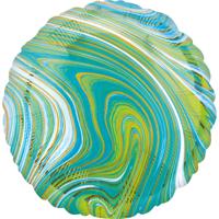 Amscan Folieballon Blue Green Circle 45 Cm Metallic