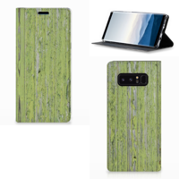 Samsung Galaxy Note 8 Book Wallet Case Green Wood
