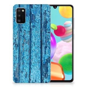 Samsung Galaxy A41 Bumper Hoesje Wood Blue