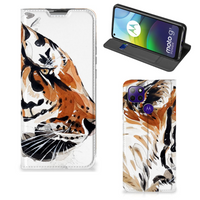 Bookcase Motorola Moto G9 Power Watercolor Tiger - thumbnail