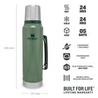 Stanley STANLEY The Legendary Classic Bottle 1,00L Hammertone Green