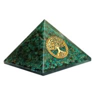 Orgonite Piramide Chrysokolla - Levensboom - (70 mm)