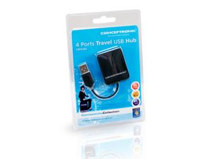 Conceptronic 4 poorts USB 2.0 Travel Hub