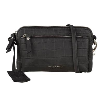 Burkely Croco Caia Minibag Schoudertasje Zwart