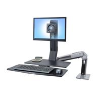 Ergotron WorkFit-A Monitor-tafelbeugel 1-voudig 25,4 cm (10) - 61,0 cm (24) Zwart, Aluminium (gepolijst) In hoogte verstelbaar, Toetsenbordhouder, Kantelbaar, - thumbnail