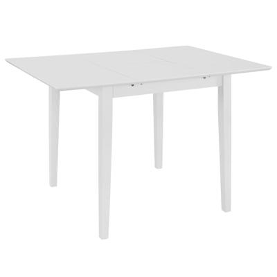 vidaXL Eettafel verlengbaar (80-120)x80x74 cm MDF wit vidaXL Eettafel verlengbaar (80-120)x80x74 cm MDF wit