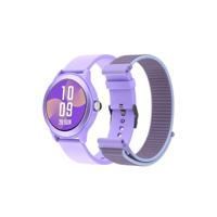 SPC Smartee Duo Vivo Smartwatch in paarse kleur met verwisselbare armband, ronde wijzerplaat, hoge definitie, 1,27 inch, bluetooth-oproepen, 8 dagen batterijduur, 100 sporten, IP68
