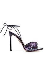 Aquazzura sandales en résille mesh à lacets - Violet