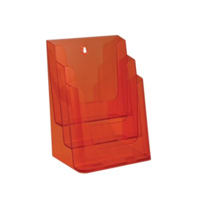 Folderdisplay 3 vaks A4 transparant Neon Oranje Folderdisplay 3 vaks A4 transparant Neon Oranje
