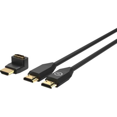 BlueBuilt HDMI Kabel 4K 60Hz Nylon 1,5 Meter + 90° adapter BlueBuilt HDMI Kabel 4K 60Hz Nylon 1,5 Meter + 90° adapter