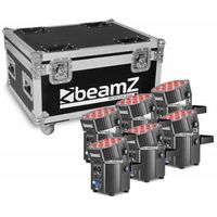 Beamz BBP60 Uplighter set in flightcase