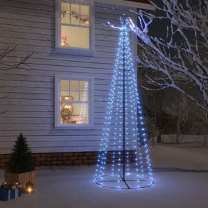 VidaXL Kegelkerstboom 310 LED&apos;s 100x300 cm blauw