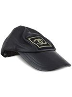 CHANEL Pre-Owned casquette Sport Line en cuir (années 1990-2000) - Noir