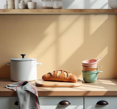 Backsplash effen kleuren sticker keukengerei