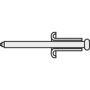 TOOLCRAFT 194726 Popnagel (Ø x l) 3 mm x 12 mm Staal Aluminium A3*12 D7337-AL/ST 10 stuk(s)