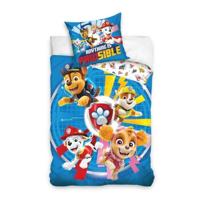 Beddengoed Paw Patrol met Stella, Ruben, Chase en Marcus, voor 1 persoon, dekbedovertrek 140 x 200 cm + kussensloop 65 x 65 cm, polykatoen