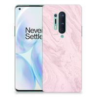 OnePlus 8 Pro TPU Siliconen Hoesje Marble Pink - Origineel Cadeau Vriendin