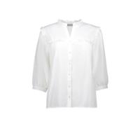 Geisha top met ruches wit