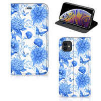 Smart Cover voor Apple iPhone 11 Flowers Blue - thumbnail