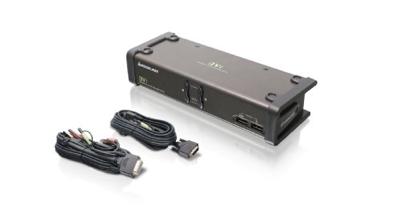 IOGear DVI KVMP-schakelaar met audio en kabels GCS1104 (zwart) 2-Poort 2-Port Zwart