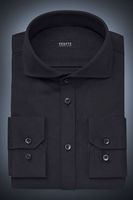 Desoto Luxury Slim Fit Jersey shirt zwart, Effen - thumbnail