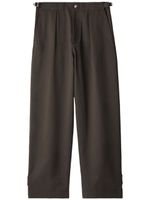 Burberry pantalon en coton à coupe droite - Marron