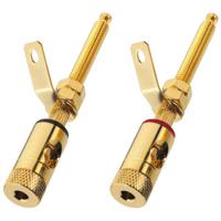 Monacor BP-270G kabel-connector speaker terminals Goud - thumbnail