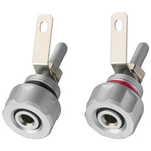 Monacor BP-410 kabel-connector speaker terminals Zilver