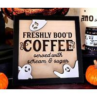 halloween vers boo d koffie teken, grappig halloween teken, koffie teken, halloween teken, koffie teken, halloween keuken teken Lightinthebox