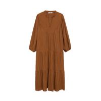 Violeta by Mango jurk met volant camel