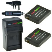 2 x DMW-BCM13 accu's voor Panasonic - Charger Kit + car-charger - UK version - thumbnail