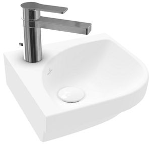 Hoekfontein Villeroy & Boch Subway 3.0 CeramicPlus Zonder Overloop 39.5x14.5 cm Stone White Villeroy & Boch