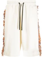 Marcelo Burlon County of Milan short en coton à bords francs - Blanc