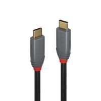 LINDY USB-kabel USB 3.2 Gen2x2 USB-C stekker, USB-C stekker 1.00 m Zwart, Grijs 36901 - thumbnail