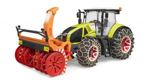 bruder Claas Axion 950 met sneeuwkettingen en sneeuwblazer modelvoertuig 03017