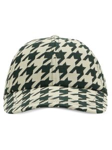 Burberry casquette à motif pied-de-poule - Blanc