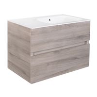 Best Design Onderkast Splash Grey Greeploos 80x56x47 cm 2 Softclose Laden Grijs Eiken