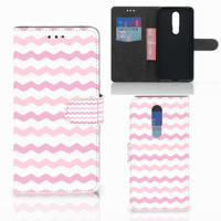 Nokia 3.1 Plus Telefoon Hoesje Waves Roze