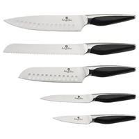 Berlinger Haus Zesdelige messenset met bruine houten standaard