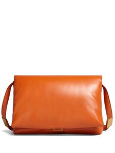 Marni grand sac porté épaule Prisma en cuir - Orange