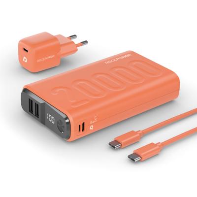 RealPower PB-20000 Power Pack Powerbank 20000 mAh Li-ion USB, USB-C Oranje