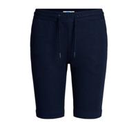 WE Fashion slim fit short met textuur donkerblauw