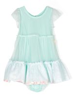 Billieblush robe volantée à détail de sequins - Vert