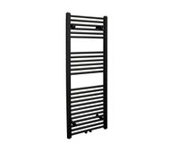 Sanicare design handdoekradiator 60x120cm midden aansluiting zwart mat - thumbnail