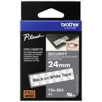 Labeltape beveiliging Brother TZe, TZ TZe-SE5 Tapekleur: Wit Tekstkleur:Zwart 24 mm 8 m - thumbnail