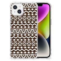 iPhone 14 Doorzichtige Silicone Hoesje Aztec Brown - thumbnail