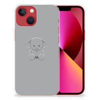 Apple iPhone 13 Telefoonhoesje met Naam Grijs Baby Olifant - thumbnail