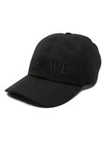 Versace casquette à logo brodé - Noir