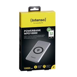 Intenso WPD 10000 Powerbank 10000 mAh Quick Charge 3.0, Power Delivery 3.0 LiPo USB-A, USB-C Zilver Statusweergave